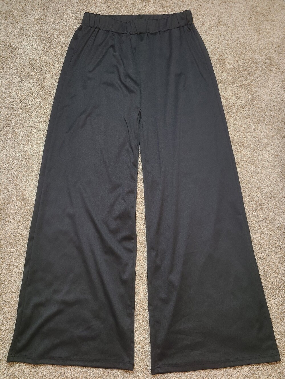 Black Wide Leg Pants Comfy Stretchy